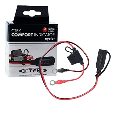 Image of CTEK 56 382 indicator eyelet M8: practical LED for immediate indication of battery charge levels , Red/black