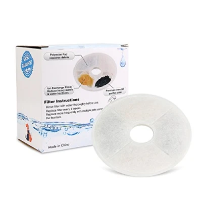 Image of Filters Compatible for Catit Fountains,Catit Design Senses Fountains and Fresh &amp; Clear Stainless Steel Top Drinking Fountain, Carbon Replacement Filter Pack of 6