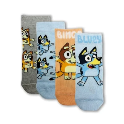 Image of Bluey Socks Pack of 4 Unisex Children&#039;s (as8, numeric, numeric_12_point_5, regular, Kids Size UK 12.5 3.5)