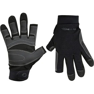 Image of Typhoon Raceline 2.0 Full Finger Sailing Gloves Black 310250 L