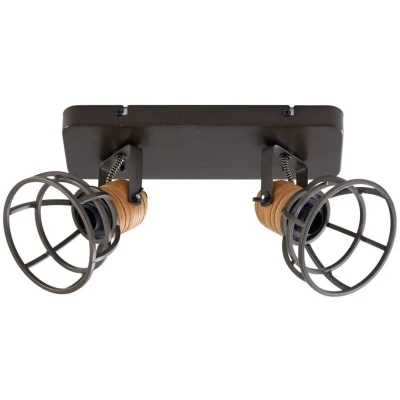 Image of Lindby Arinthea downlight, 2 bulb, black, steel, E14