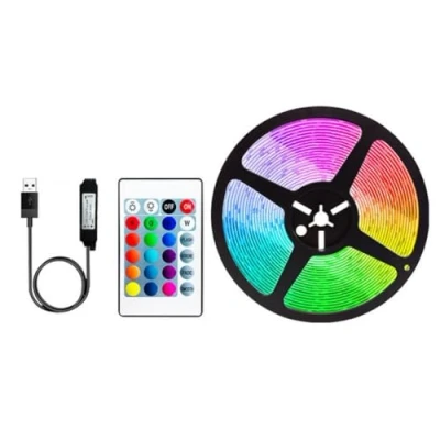 Image of anso 100ft 50ft LED Strip Lights for Room TV PC Back Light Tape 5050 RGB Bluetooth APP USB (10m/32.8ft (2 * 16.4ft/roll) Set)