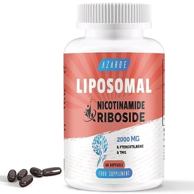 Image of Liposomal Nicotinamide Riboside 2000mg with TMG and Pterostilbene More Efficient Than Precursors, Boost NAD+ (60 Count (Pack of 1))