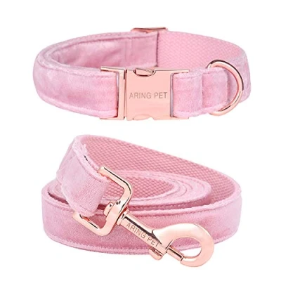 Image of ARING PET Dog Collar and Leash Set, Velvet Collar, Leash, for small Dogs, Adjuastable Collars medium large dogs