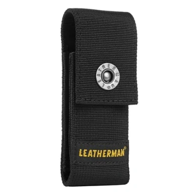 Image of Leatherman Nylon Tool Pouch Suitable for Charge, Crunch, Rebar, Rev, Sidekick, Skeletool, Wave, Wingman Models, Size Medium, in Black