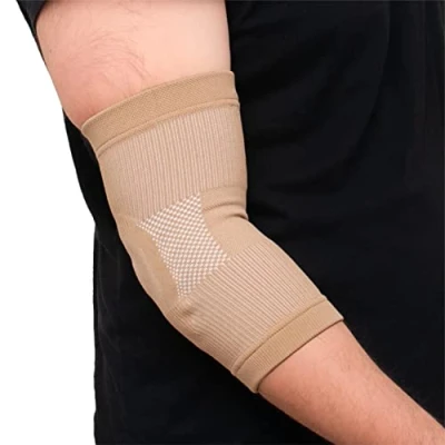 Image of Express Orthopaedic® Medically Approved Gel Elbow Protection Sleeve, Compression Arm Support for Tendonitis, Golf Supplied to UK Hospitals (S/M (Elbow Circ. 25cm &amp; Below))