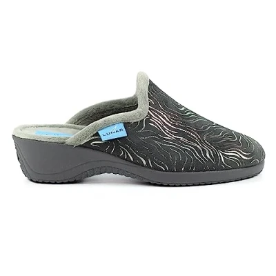 Image of Ladies Darlene Grey Slipper 6