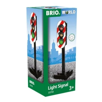 Image of BRIO World Railway Light Signal for Kids Age 3 Years Up Compatible with all Train Sets &amp; Accessories