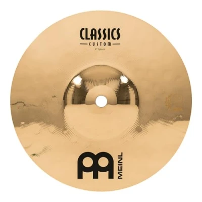 Image of Meinl Cymbals Classics Custom Brilliant Splash Cymbal 8 inch (Video) for Drum Set (20,32cm) B12 Bronze, Finish, Made in Germany (CC8S B)