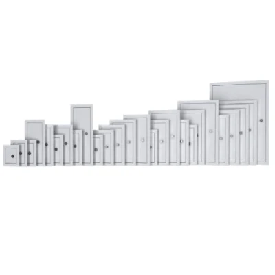 Image of Metal Access Panel with Lock Wall Steel Hatch White Service Door (200mm x 350mm)