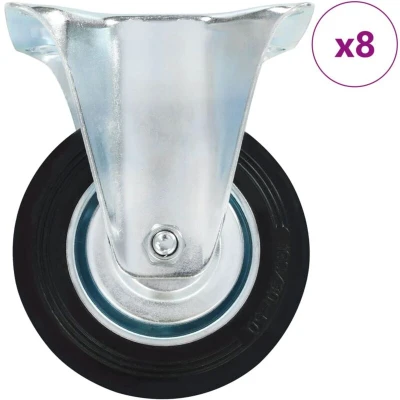 Image of vidaXL 8 pcs Fixed Casters 100 mm