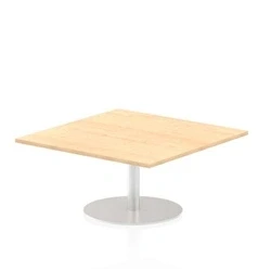 Image of Italia 1000mm Poseur Square Table Maple Top 475mm High Leg