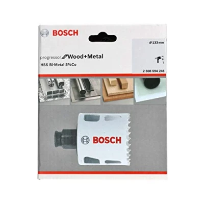 Image of BOSCH Bi Metal Hole Saw (for Wood and Metals, 8% Cobalt Alloy, Progressive Tooth Design, Ø 133 mm, Accessory Drills)
