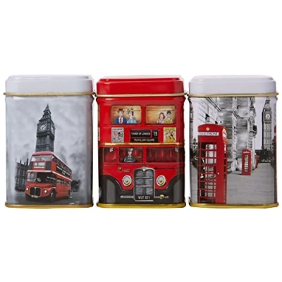 Image of New English Teas Heritage Tea Selection Mini Tin Gift Pack, 25 g (Pack of 3)