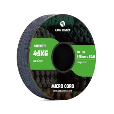 Image of Kamu Synber Micro Cord 1.18mm Paracord Braided Rope 30m Spool for Bracelet, Crafting, Jewelry Making, Key Chains Support 45kg Navy Blue