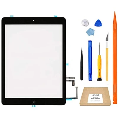 Image of JPUNG for iPad Air 1st Generation Screen Replacement Touchscreen Digitizer,Only A1474 A1475 A1476 gen, with Home Button, Full Repair Kit