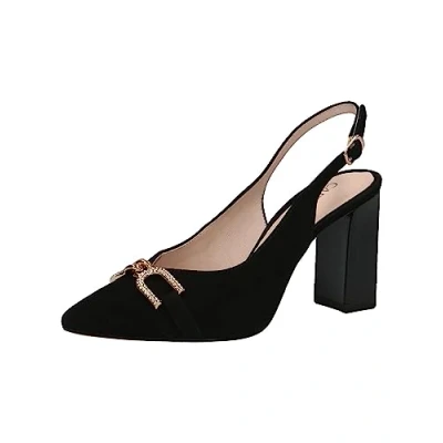 Image of CAPRICE Women&#039;s 9 29600 20 Pumps Sling, Black (Black Suede), 5 UK