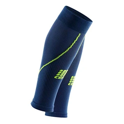 Image of CEP calf SLEEVE 2.0 for women Run compression sleeves in blue/green, size II
