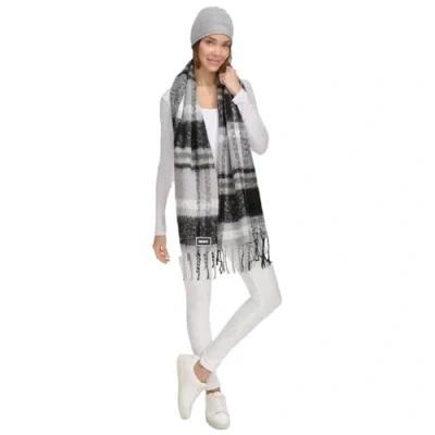 Image of DKNY Women&#039;s Winter Hat and Scarf Set Stylish Warm Accessory for Cold Weather (2, Grey, One Size)