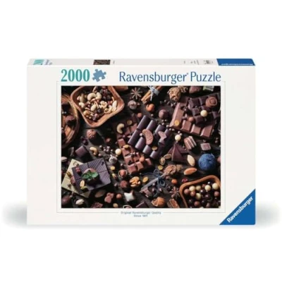 Image of Ravensburger Schokoladenparadies Lifestyle Food, Drink Puzzle 16715 Chocolate Paradise 2000 Pieces, Silver, 39 x 30 inches (98 75 cm) When Complete