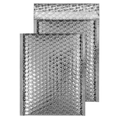 Image of Blake Purely Packaging C5+ 250 x 180 mm Peel &amp; Seal Metallic Padded Bubble Envelopes (MBS250) Sterling Silver Pack of 100