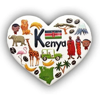 Image of Kenya Fridge Magnet Refrigerator Decoration Sticker Souvenir Resin Crafts