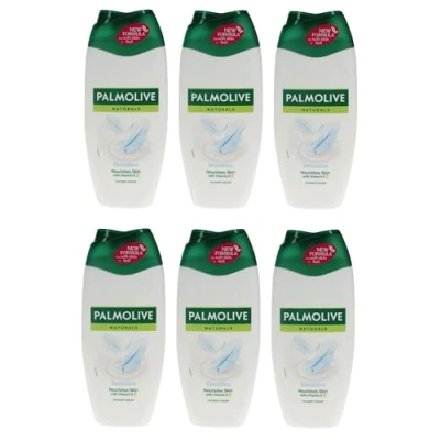 Image of 6x Palmolive Naturals Sensitive Nourishes Skin with Vitamin E Shower Cream 250ml