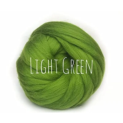Image of Chunky Wool Light Green for arm Knitting Blanket Weaving Felting Jumbo Yarn Giant Soft 100g (0.22lb)