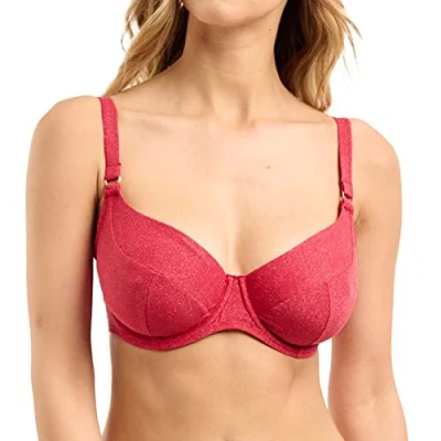 Image of Sans Complexe Women&#039;s Reflection 78aah72 Underwired Bikini Top, Cherry, 38C