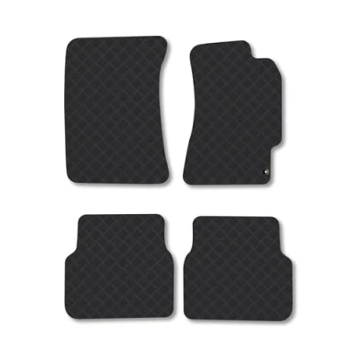 Image of Rubber Car Mats Compatible with Subaru Impreza (2001 2007) Tailored Fit Floor Set Accessory Black Custom 4 Pieces Clips Anti Slip Backing, Heavy Duty &amp; Waterproof