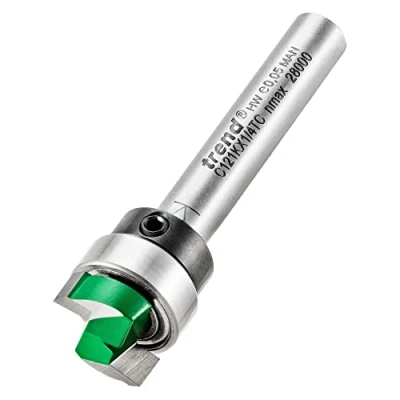 Image of Trend CraftPro Guided Profiler Router Cutter Bit, 1/4 Inch Shank, 4mm Cut Diameter &amp; 12.7mm Length, Tungsten Carbide Tipped, C121KX1/4TC