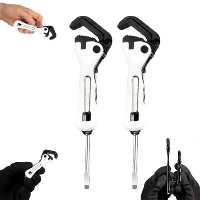 Image of Akayoo Micro Stubby Wrench,The Stubby, Self Adjusting Wrench, Pipe Vise Wrench,Portable Multifunctional 2 In 1 Wrench Tool for Tight Spaces