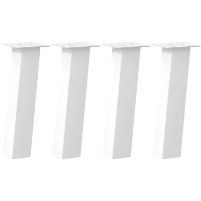 Image of vidaXL Coffee Table Legs 4 pcs White 42 cm Steel