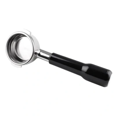 Image of Bottomless Portafilter 58 mm for E61, with Stainless Steel Replacement Filter Basket and ABS Handle