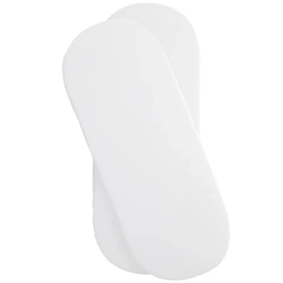 Image of Clair de Lune 2 Pack Fitted Jersey Cotton Moses Basket Sheets 74 x 30 cm (White)