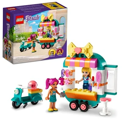 Image of LEGO Friends Mobile Fashion Boutique Shop and Hair Salon Playset 41719, Creative Toy for Kids, Girls Boys 6 Plus Years Old with Stephanie Mini Doll