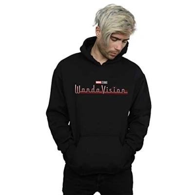 Image of Marvel Men&#039;s WandaVision Logo Hoodie Black Large