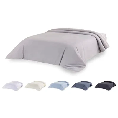Image of Todocama Microfibre duvet cover for extra soft feel (light grey, beds 80/90 150 x 220 cm).