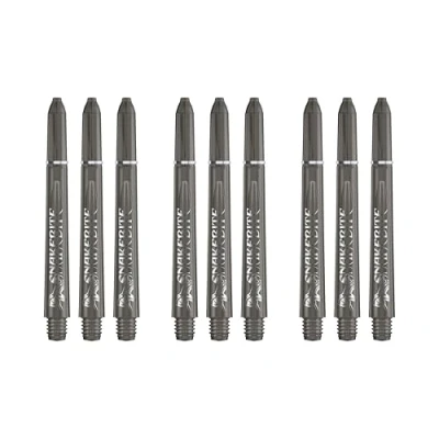 Image of RED DRAGON Peter Wright Snakebite Signature Series Medium Black Tint Dart Stems 3 Sets Per Pack (9 Shafts in Total)