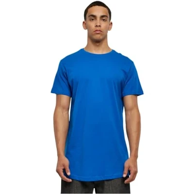 Image of Urban Classics Shaped LONG DO NOT USE Basic Tshirt, Men&#039;s, Size: Small, Brightblue