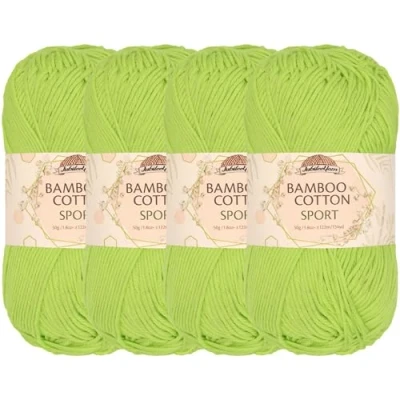 Image of JubileeYarn Bamboo Cotton Sport 4 Ply Yarn 50g/Skein Avocado Skeins