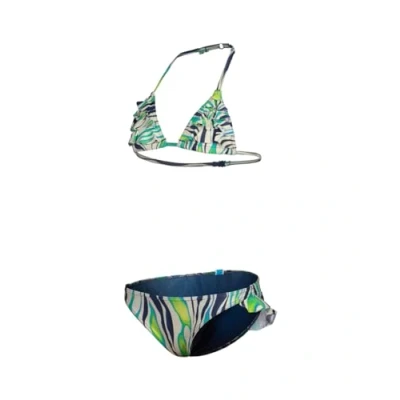 Image of Arena Girls Water Print Bikini Triangle Two Pieces, Zebra, 62 EU
