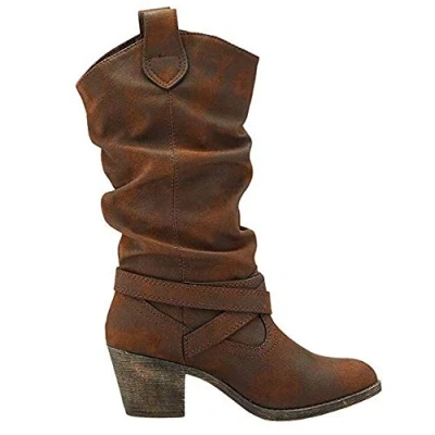 Image of Rocket Dog Sidestep Womens Brown Cowboy Boot Size 7 UK