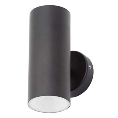 Image of LITECRAFT Lem Wall Light Up &amp; Down Outdoor LED IP65 Rated Garden Fitting Black