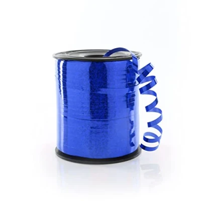 Image of LOVETRENDS Holographic Curling Ribbon Royal Blue 250m Reel of Great for Balloon Decorations and Gift Wrapping