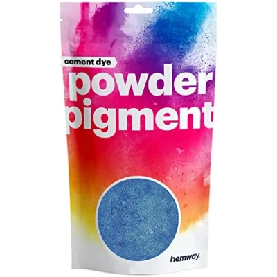 Image of Hemway Cement Dye Powder Pigment Concrete Color Render Mortar Pointing Powdered Brick Toner Plaster Metallic Royal Blue 50g / 1.75oz