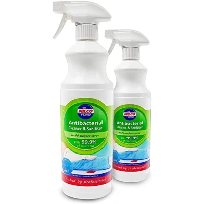 Image of Nilco Antibacterial Cleaner and Sanitiser 1 Litre Multi Surface Spray x 2 Bottles