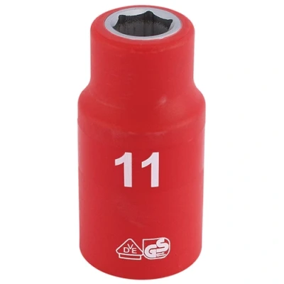 Image of Draper Fully Insulated VDE Socket, 1/2&quot; Sq. Dr., 11mm