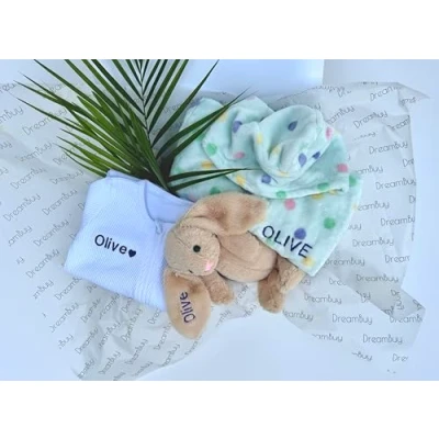 Image of Personalised Baby Gifts Set for Boy or Girl, Perfect Shower &amp; Christenings Create Special Essentials Newborn with Toy (Option 3, 2 3 Years)