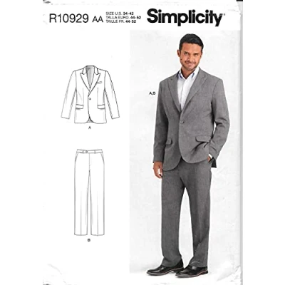 Image of SIMPLICITY SS9241AA Men/BOY Sportswear, White, AA (34 36 38 40 42)